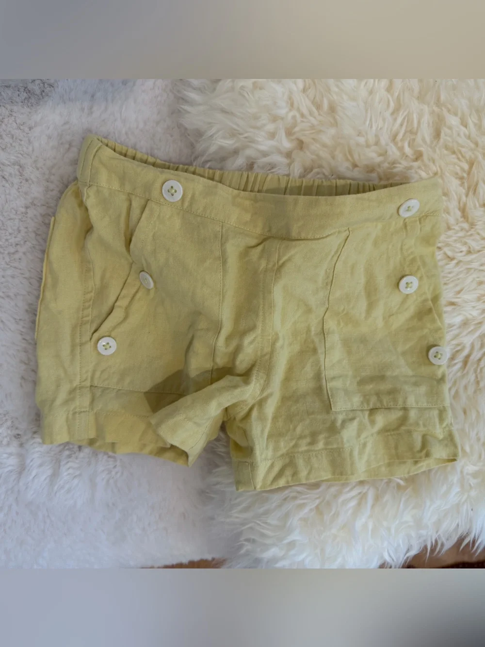 Mabo Clothier Shorts linen Nautical Yellow